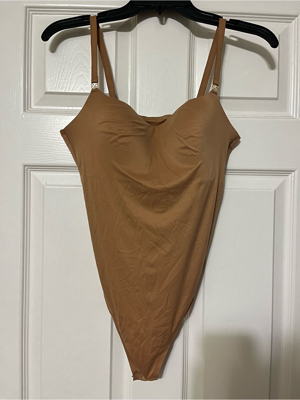 Victoria's Secret Tan Slim Bodysuit with Adjustable Straps